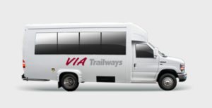 luxury mini charter bus via trailways