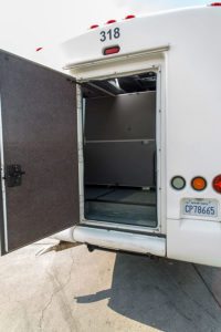 Via Adventures luxury minibus back storage.