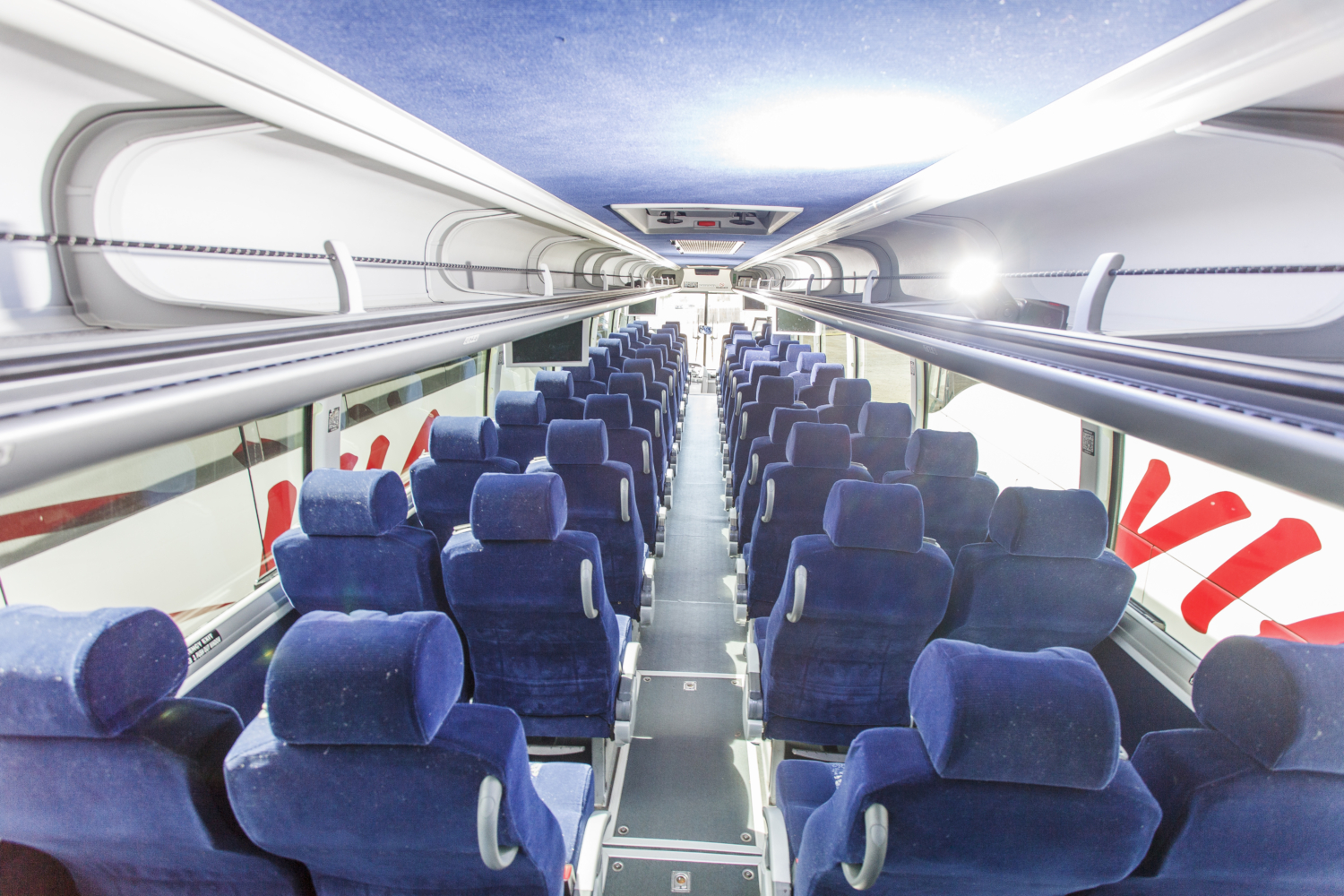 interior charter bus