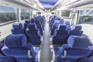 untitled-6 interior of large charter bus Los Banos CA